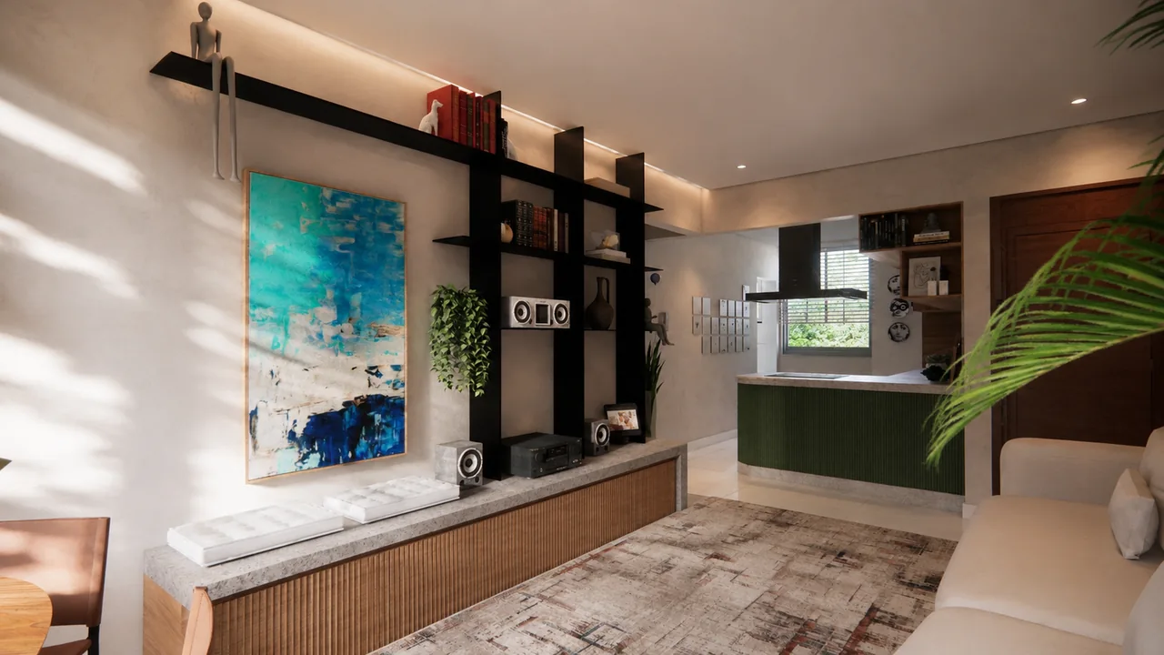 Projeto Brandão — vista 3 dos ambientes e detalhes