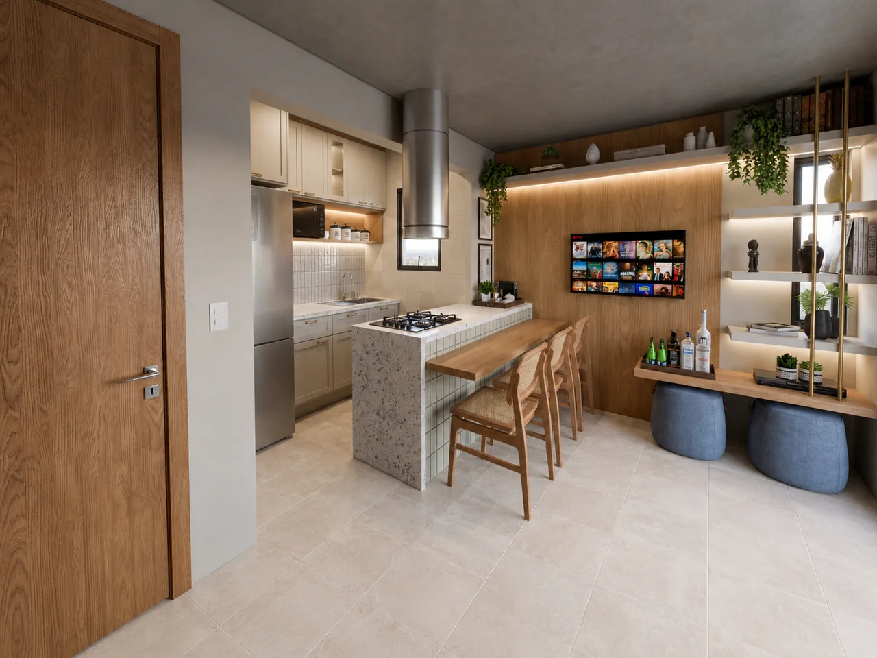 Projeto Ferrary — vista 5 dos ambientes e detalhes